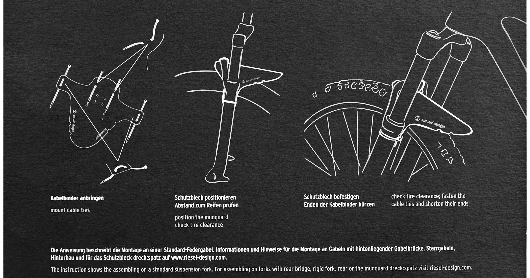 Riesel Design Bei Brügelmann Online Riesel Design Schlamm:PE Vorderes Schutzblech 26-29" Schwarz/blau 4 Riesel Design Bei Brügelmann Online Riesel Design Schlamm:PE Vorderes Schutzblech 26-29" Schwarz/blau – Bild 2