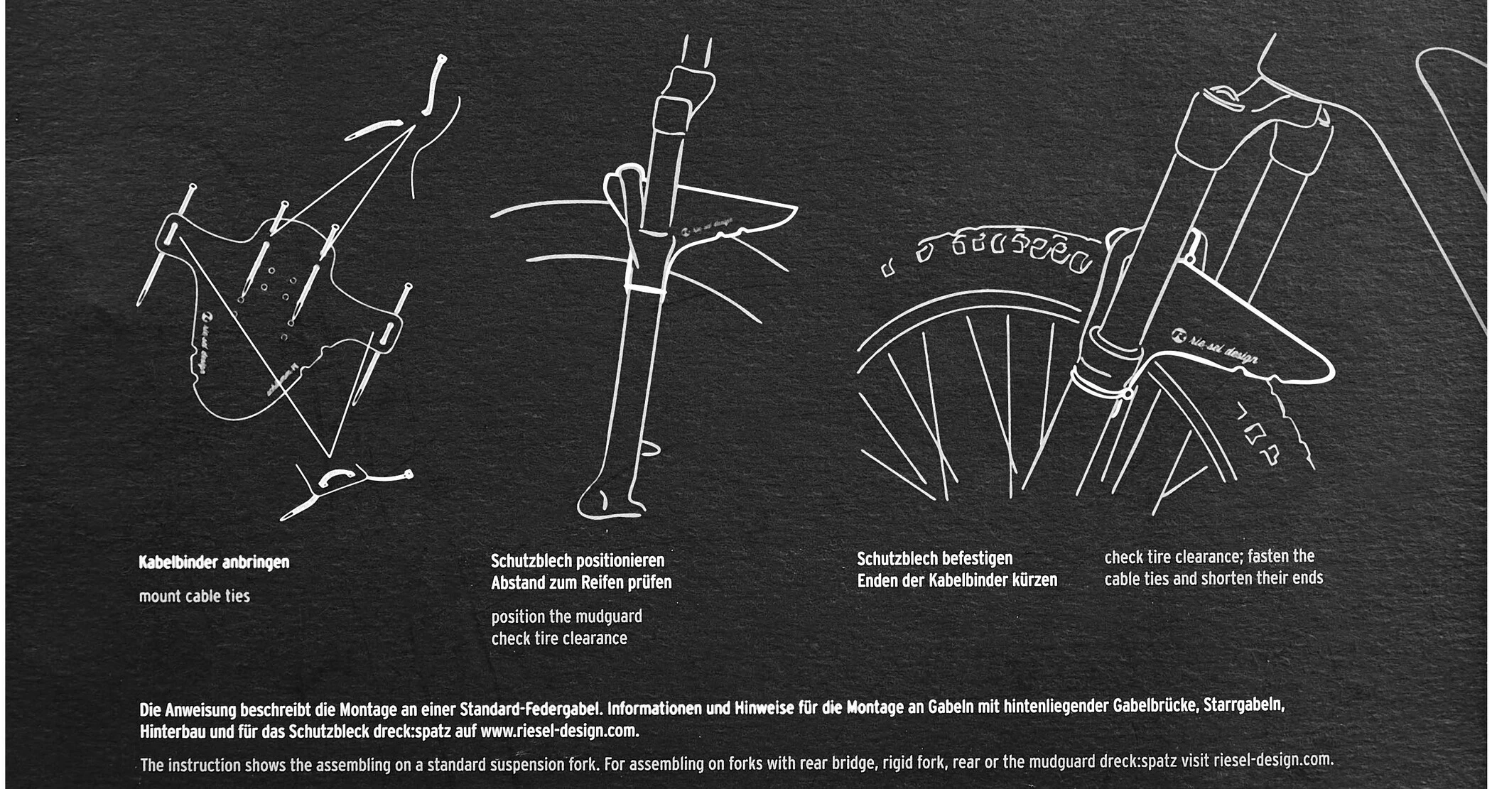 Riesel Design Bei Brügelmann Online Riesel Design Schlamm:PE Vorderes Schutzblech 26-29" Schwarz 4 Riesel Design Bei Brügelmann Online Riesel Design Schlamm:PE Vorderes Schutzblech 26-29" Schwarz – Bild 2